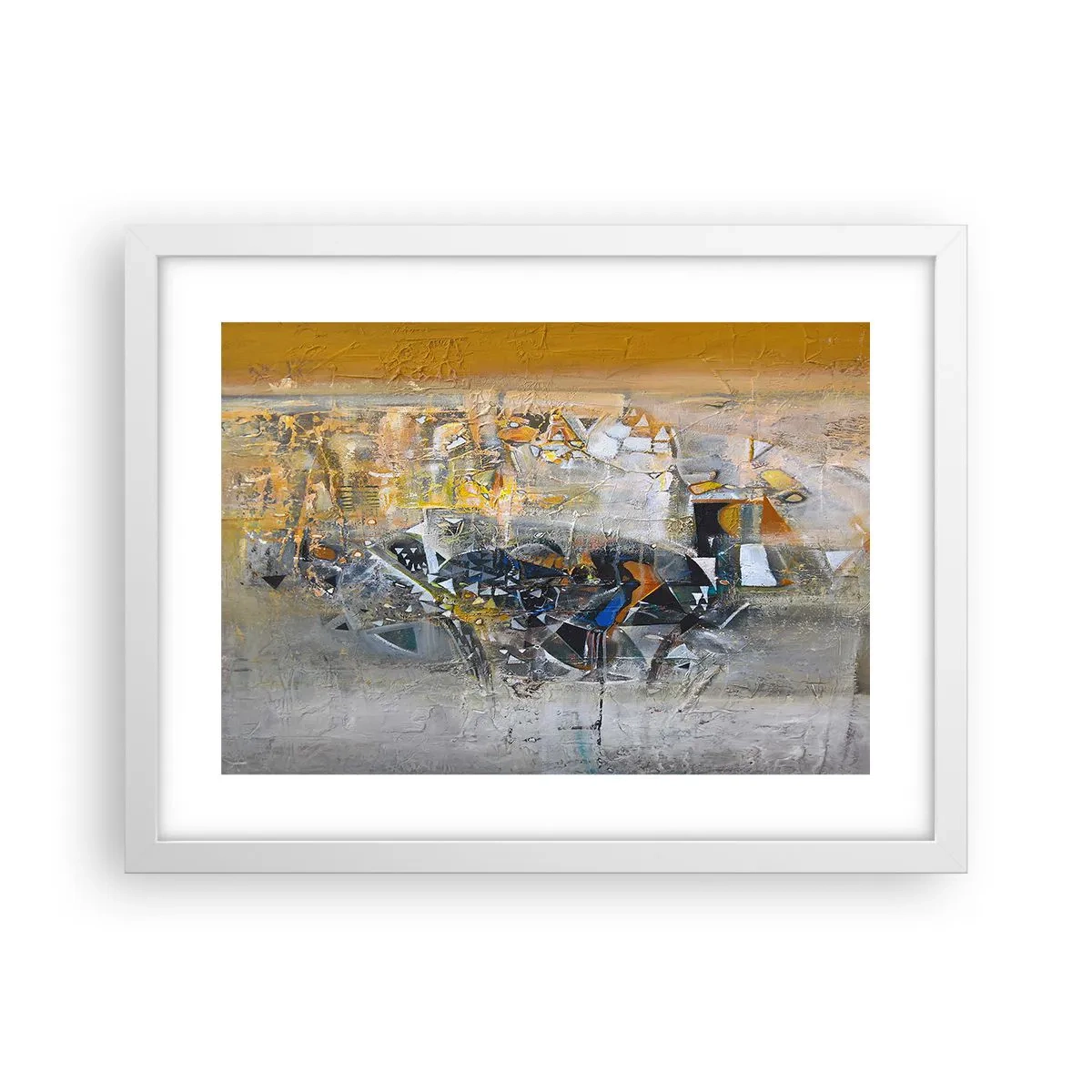 Poster in einem weißen Rahmen - Alles wird gut - 40x30 cm