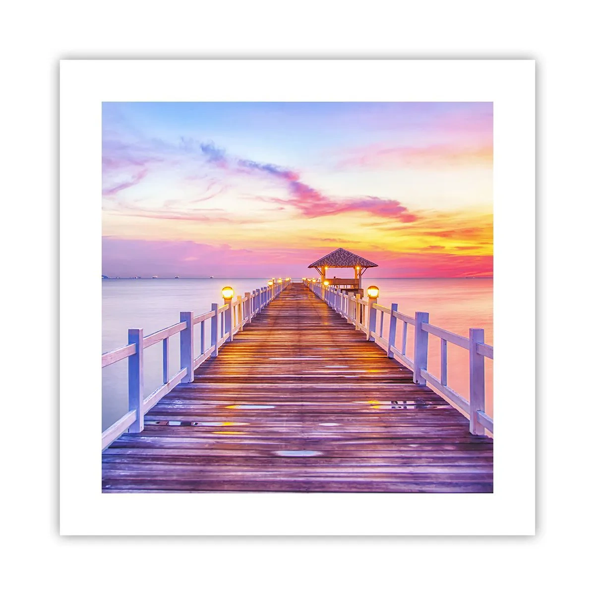 Poster - Die lila-goldene Stille des Abends - 40x40 cm