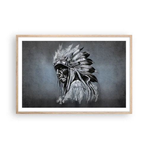 Poster in einem Rahmen aus heller Eiche - Zurück zu den Wurzeln - 91x61 cm