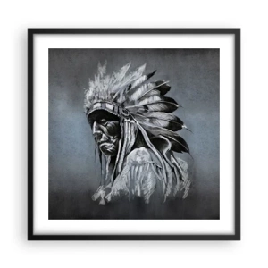 Poster in einem schwarzem Rahmen - Zurück zu den Wurzeln - 50x50 cm