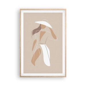 Poster in einem Rahmen aus heller Eiche - Mode macht Spaß - 61x91 cm