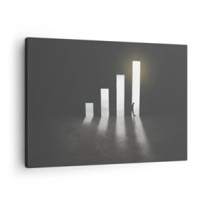 Bild auf Leinwand - Leinwandbild - Symbolisches Wachstum in Form von lichtdurchfluteten Passagen - 70x50cm - Erfolg – 