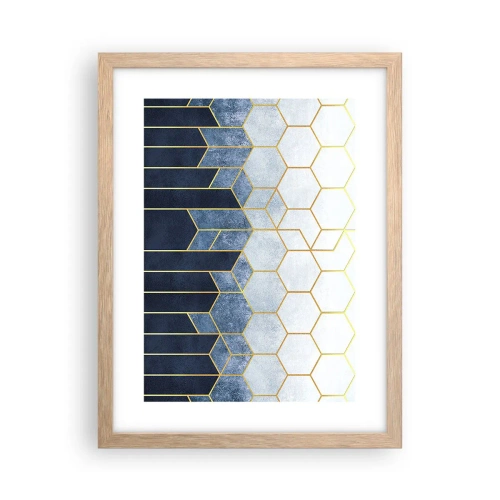 Poster in einem Rahmen aus heller Eiche - Komposition im synkopischen Rhythmus - 30x40 cm