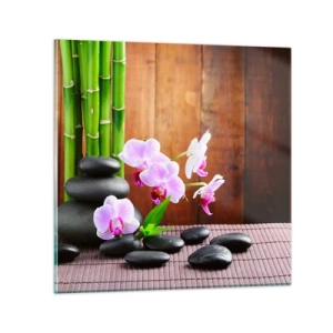 Glasbild - Bild auf glas - Treffen Sie die Freuden des Ostens - 30x30 cm