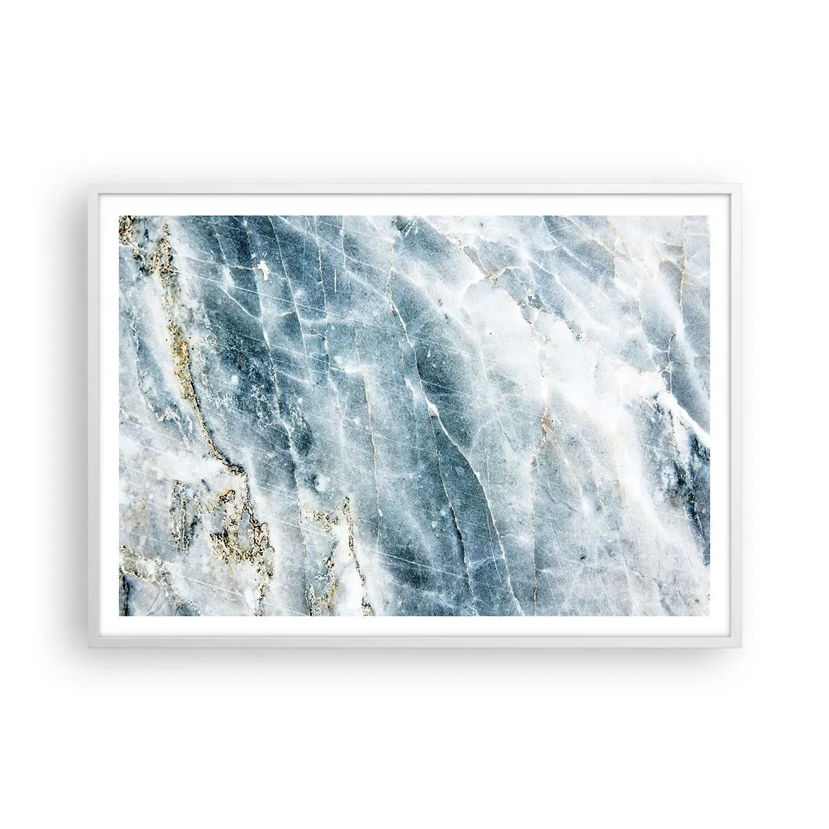 Poster in einem weißen Rahmen - Eiswelt - 100x70 cm