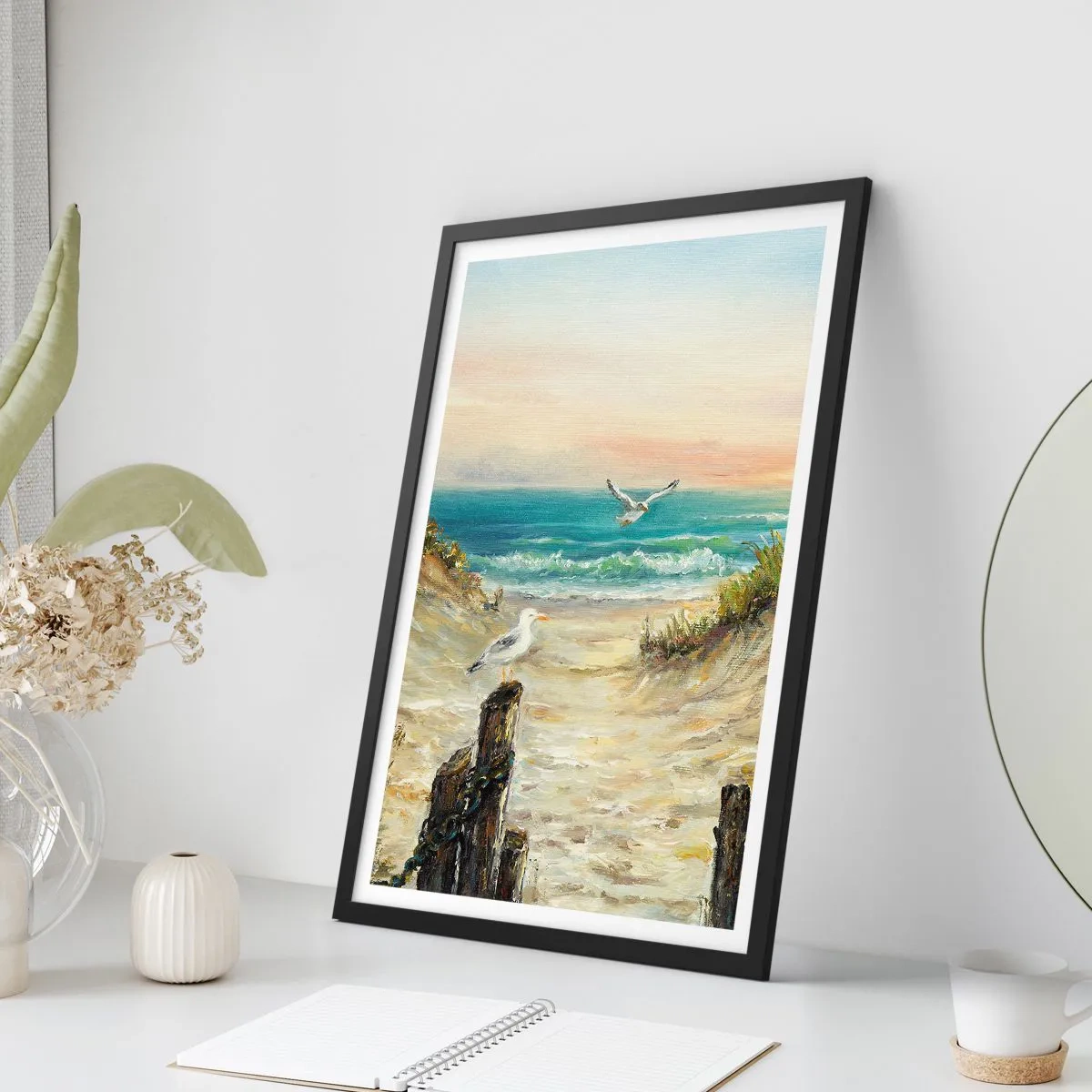 Poster in einem schwarzem Rahmen - Windlose Abgeschiedenheit - 40x50 cm