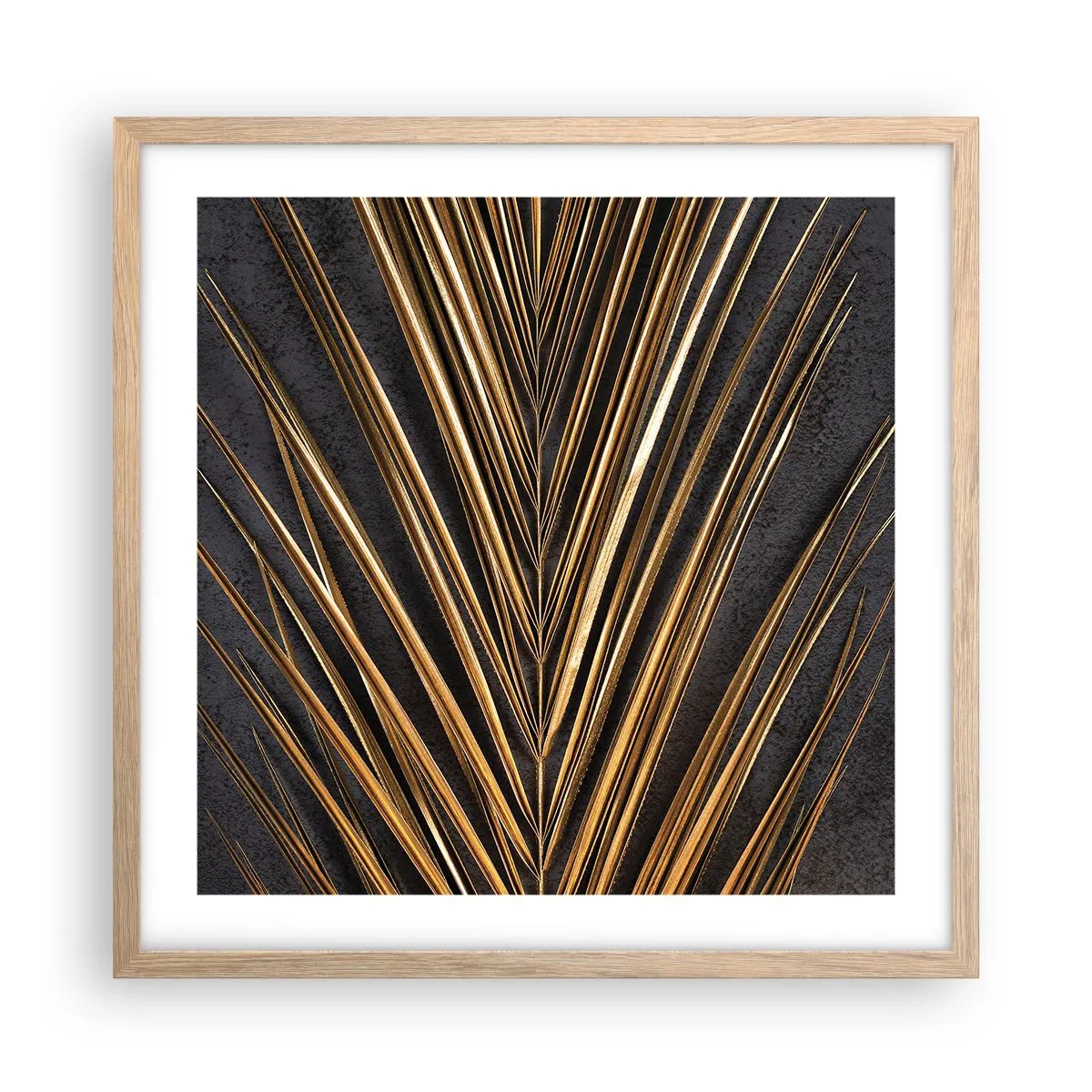 Poster in einem Rahmen aus heller Eiche - Das Gold der Tropen - 50x50 cm