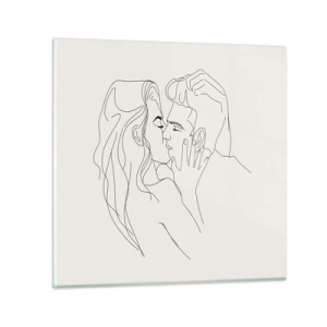 Glasbild - Bild auf glas - Verstrickt im Gefühl - 30x30 cm