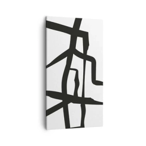 Bild auf Leinwand - Leinwandbild - Schwarz-Weiß-Design - 45x80 cm
