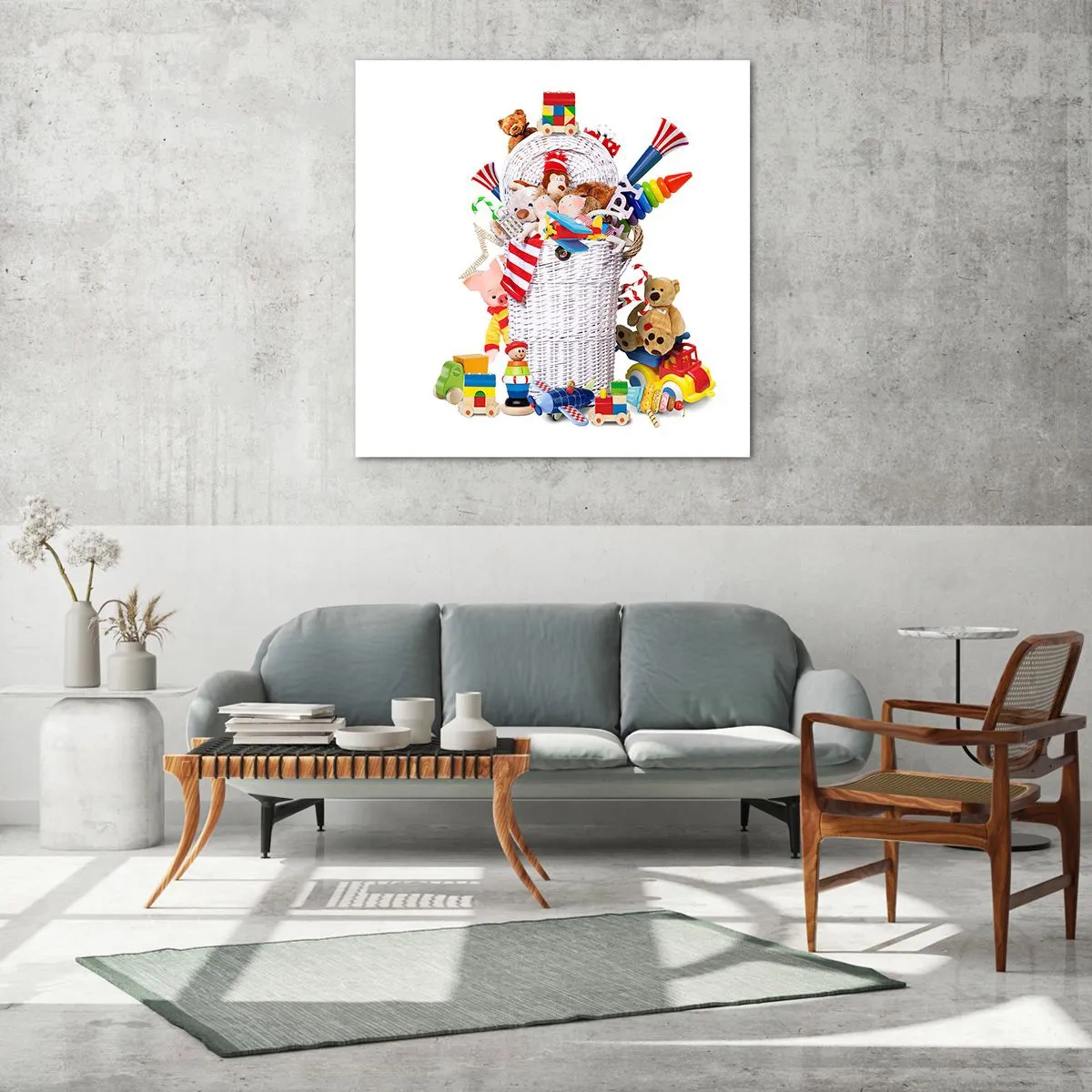 Glasbild - Bild auf glas - Schätze für Kleinkinder - 40x40 cm