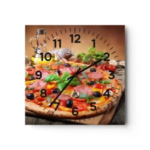 Wanduhr - Glasuhr - Mit echtem italienischem Flair - 40x40 cm