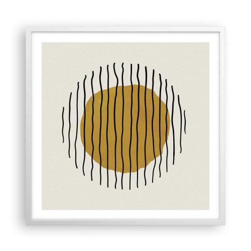 Poster in einem weißen Rahmen - Abstraktion, die vor Hitze zittert - 60x60 cm
