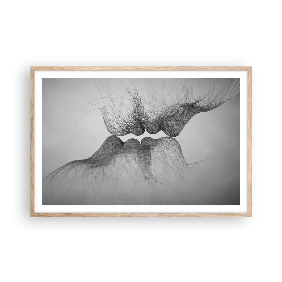 Poster in einem Rahmen aus heller Eiche - Kuss des Windes - 91x61 cm