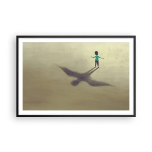 Poster in einem schwarzem Rahmen - Der Held der Zukunft - 91x61 cm