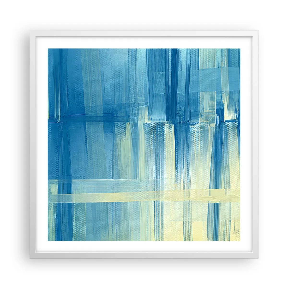 Poster in einem weißen Rahmen - Komposition in Türkis - 60x60 cm
