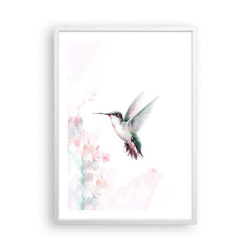 Poster in einem weißen Rahmen - Im Flattern gehalten - 50x70 cm