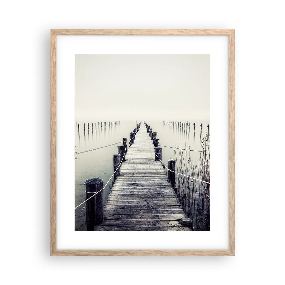 Poster in einem Rahmen aus heller Eiche - Tauchen Sie in Ruhe ein - 40x50 cm