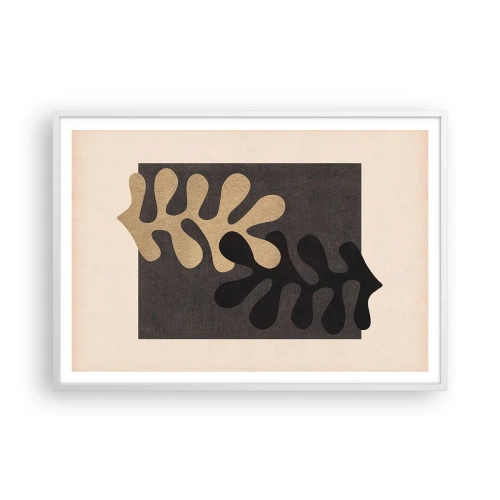 Poster in einem weißen Rahmen - Abwesenheit und Ergänzung - 100x70 cm