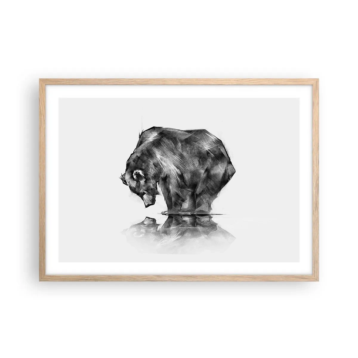 Poster in einem Rahmen aus heller Eiche - Schön, jemanden in der Nähe zu sehen - 70x50 cm