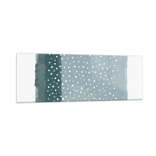 Glasbild - Bild auf glas - Auf Blau gewachsen - 90x30 cm