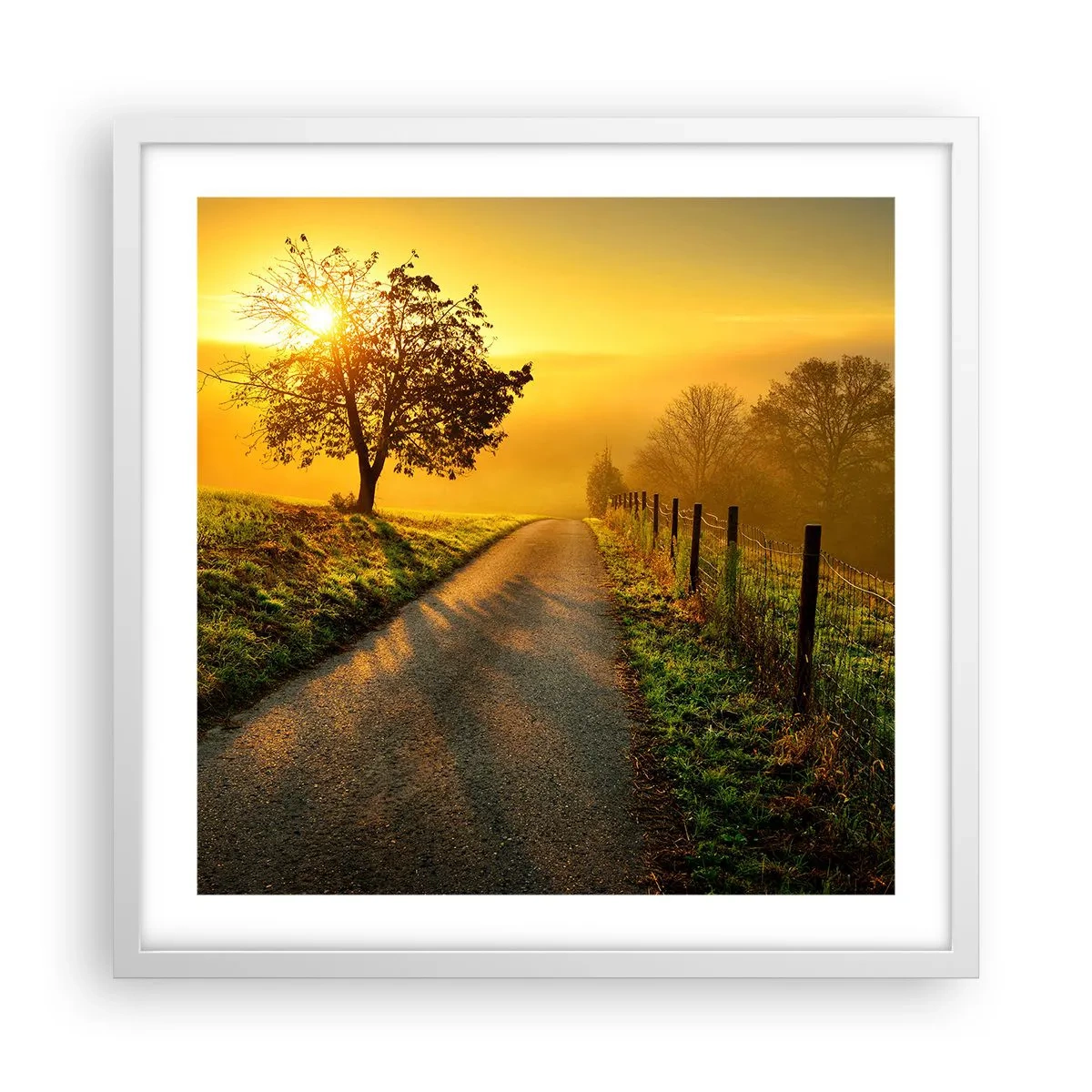 Poster in einem weißen Rahmen - Honig-Nachmittag - 50x50 cm