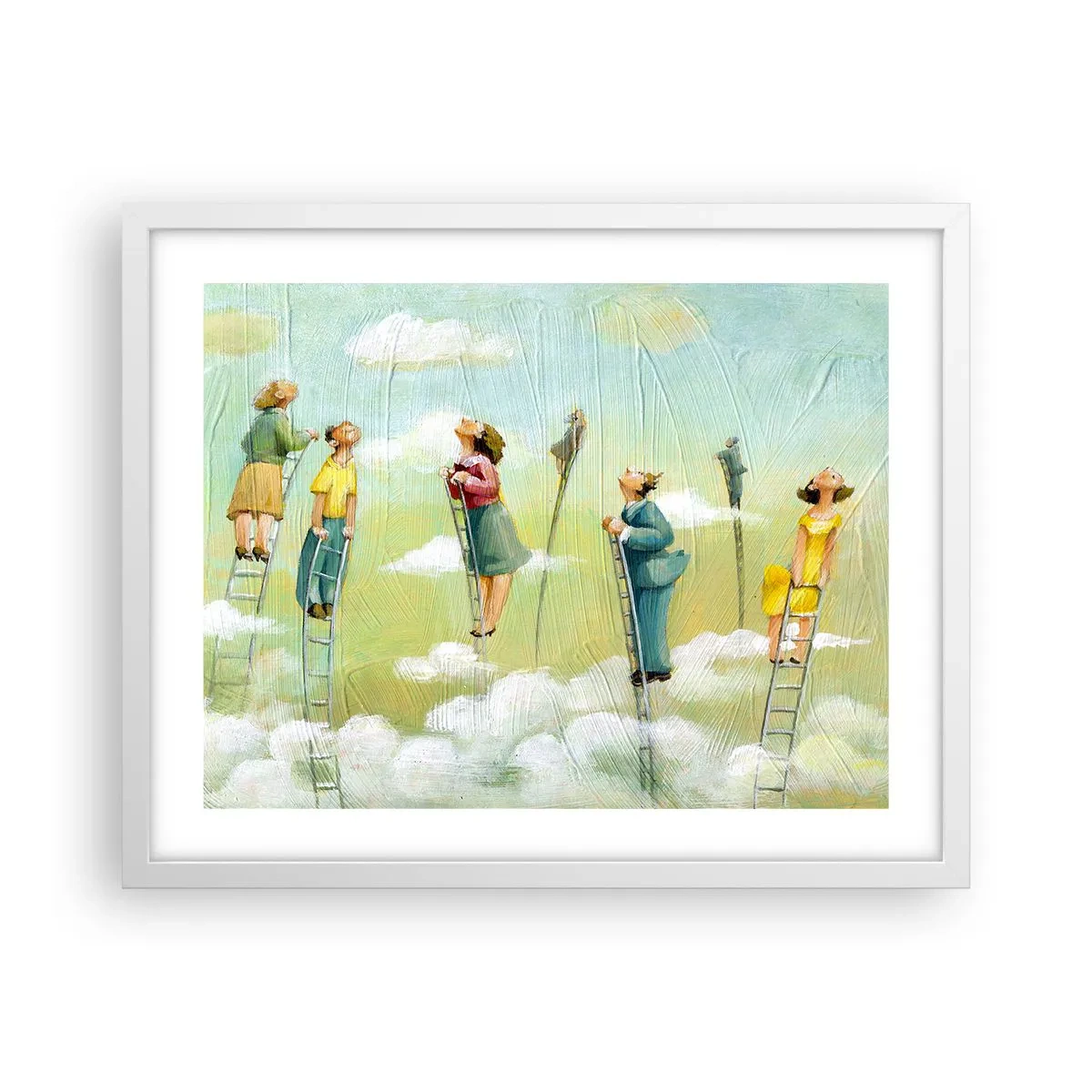 Poster in einem weißen Rahmen - Hinter deinem Traum - 50x40 cm