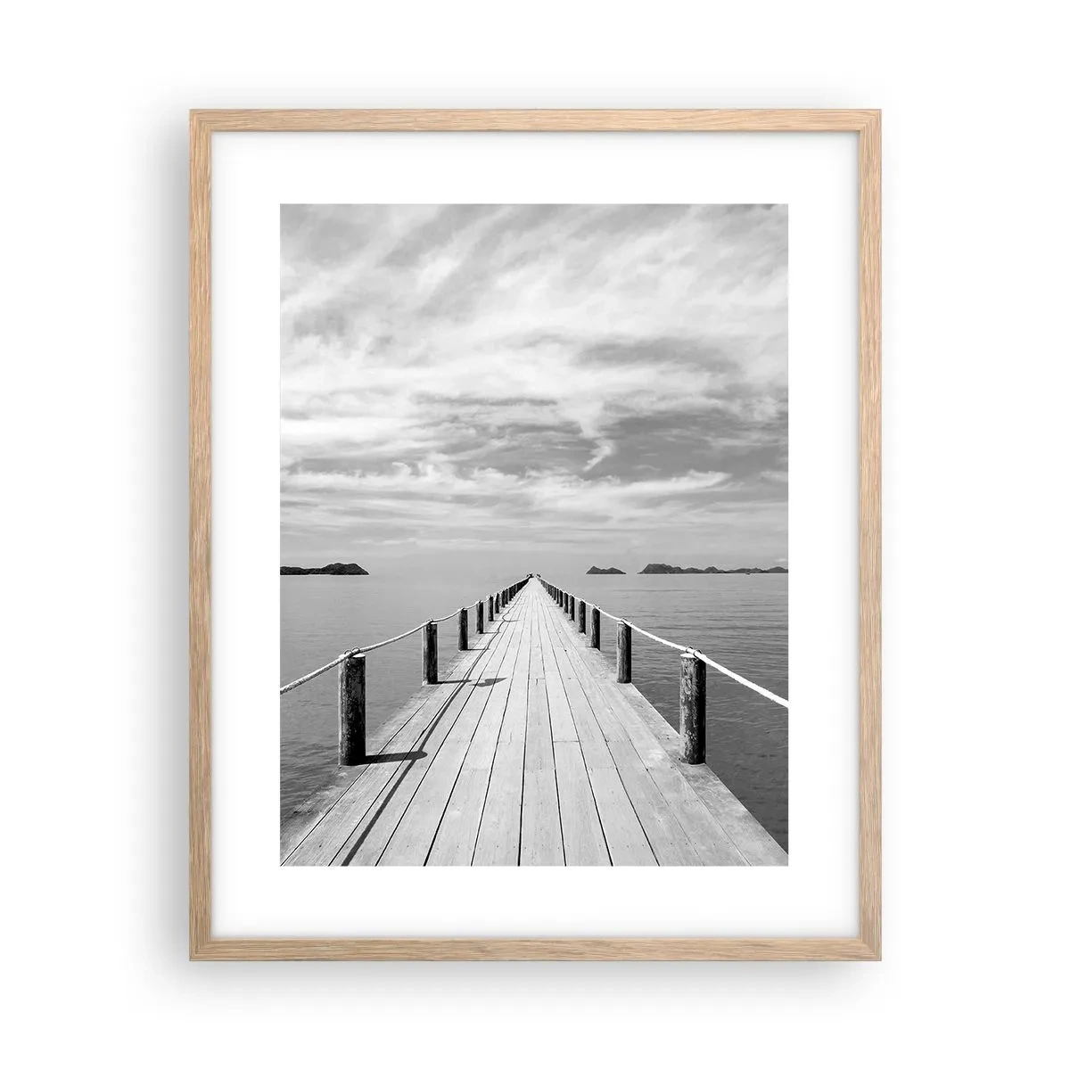 Poster in einem Rahmen aus heller Eiche - Oder vielleicht eine Reise ... - 40x50 cm