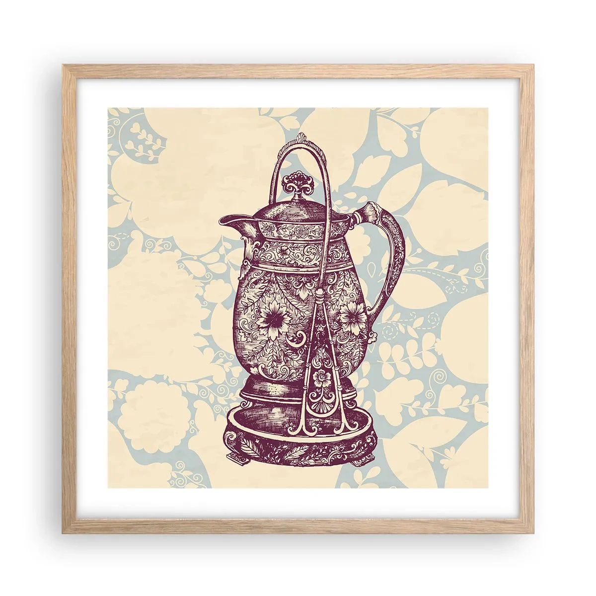 Poster in einem Rahmen aus heller Eiche - Schönheit des Alltags - 50x50 cm