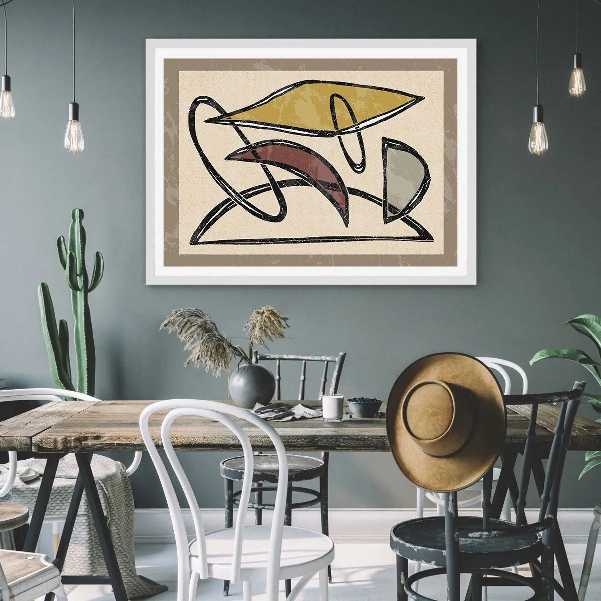 Poster in einem weißen Rahmen - Vertikale und Horizontale - 50x40 cm