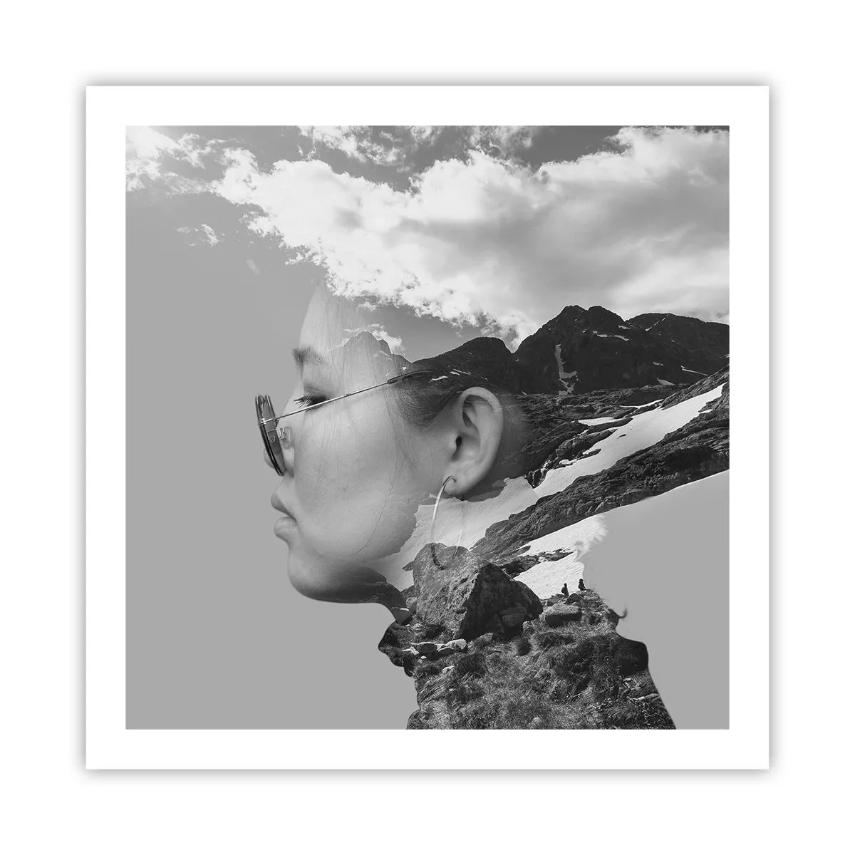 Poster - Top und bewölktes Porträt - 60x60 cm