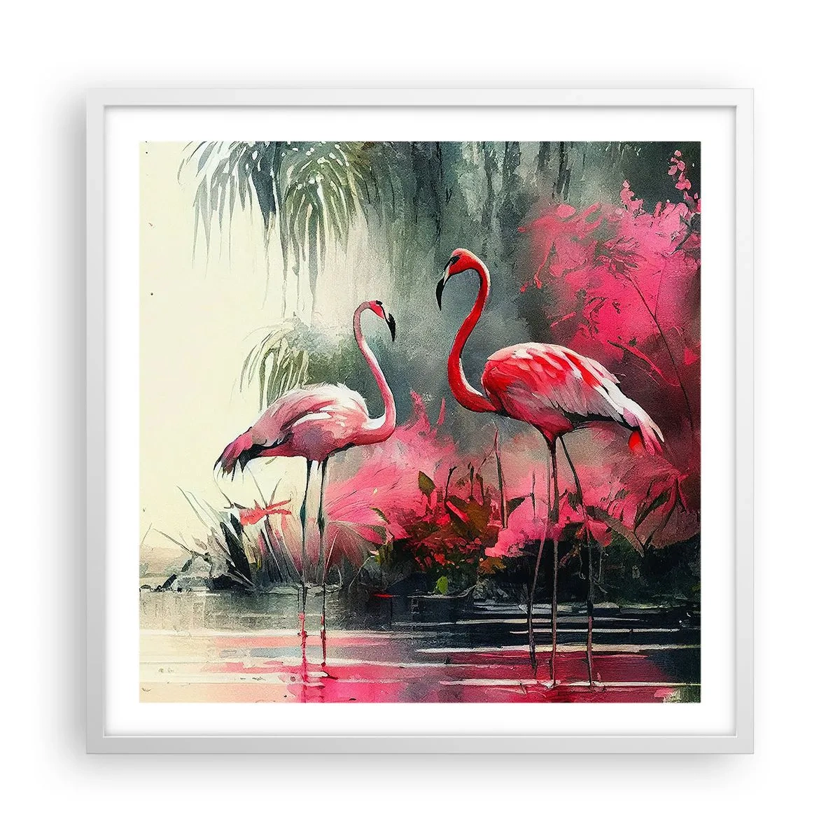 Poster in einem weißen Rahmen - Lektion in natürlicher Anmut - 60x60 cm