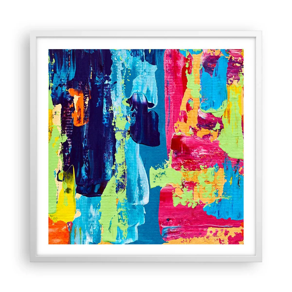 Poster in einem weißen Rahmen - Das Leben ist wunderschoen! - 60x60 cm