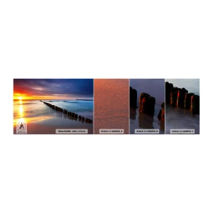 Fototapetenmuster Standard Eco - Lausche der Stille - Landschaft, Sonnenuntergang, Strand - 100x30 cm