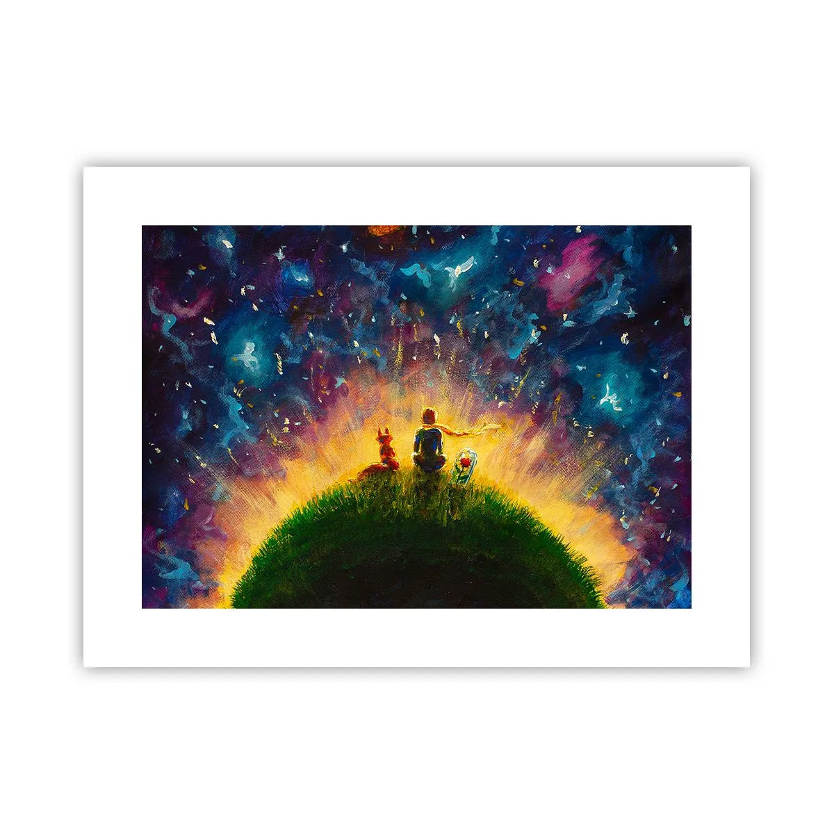 Poster - Liebe und Freundschaft - die ganze Welt - 40x30 cm