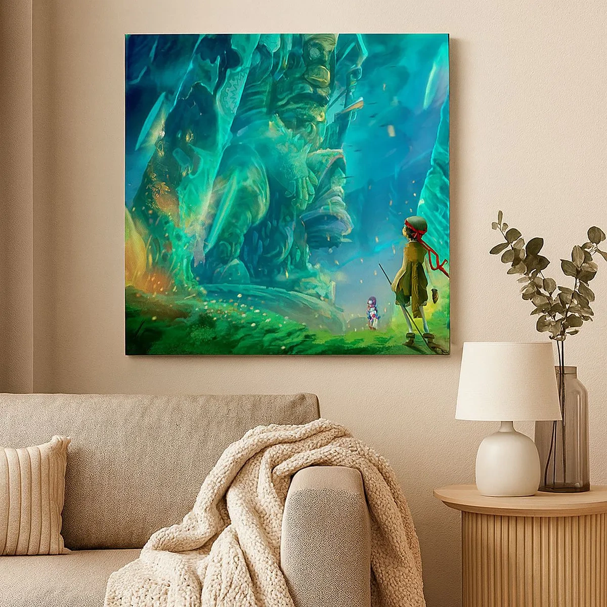 Bild auf Leinwand - Leinwandbild - Aus dem großen Märchenbuch - 30x30 cm