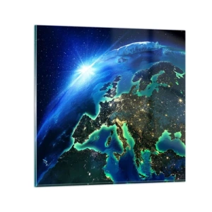 Glasbild - Bild auf glas - Funkelndes Europa - 70x70 cm
