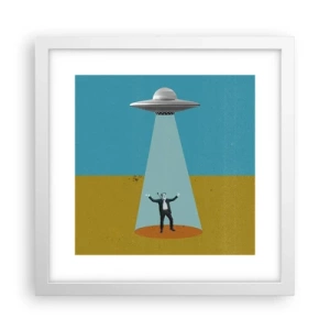 Poster in einem weißen Rahmen - Nahe Begegnung - 30x30 cm