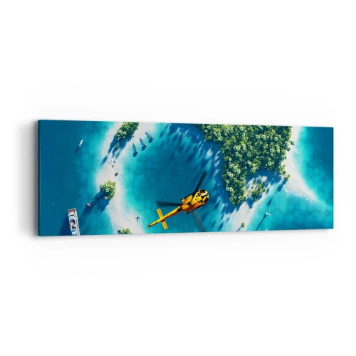 Bild auf Leinwand - Leinwandbild - Kauf dir eine Insel - 90x30 cm