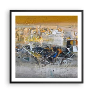 Poster in einem schwarzem Rahmen - Alles wird gut - 60x60 cm