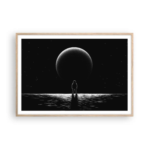 Poster in einem Rahmen aus heller Eiche - Angesicht zu Angesicht - 100x70 cm