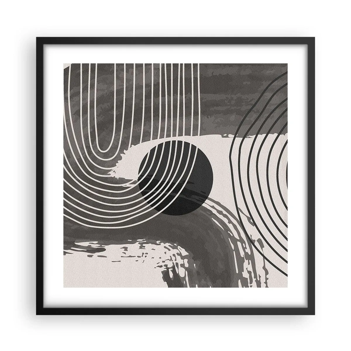 Poster in einem schwarzem Rahmen - Oval gewinnt - 50x50 cm