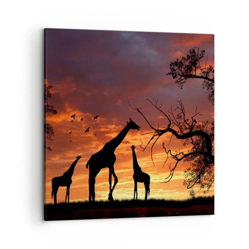 Bild auf Leinwand - Leinwandbild - Ein kleines Abendessen mit deinen Liebsten - 50x50 cm