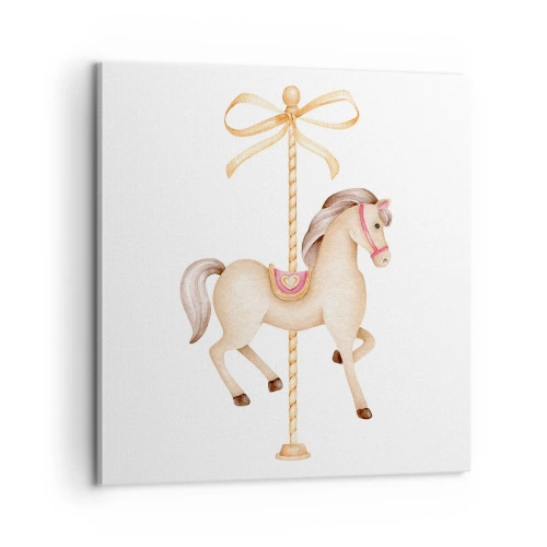 Bild auf Leinwand - Leinwandbild - Anmutiger Trab - 60x60 cm