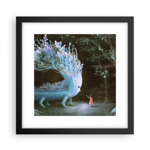 Poster in einem schwarzem Rahmen - Fantastisches Treffen - 30x30 cm