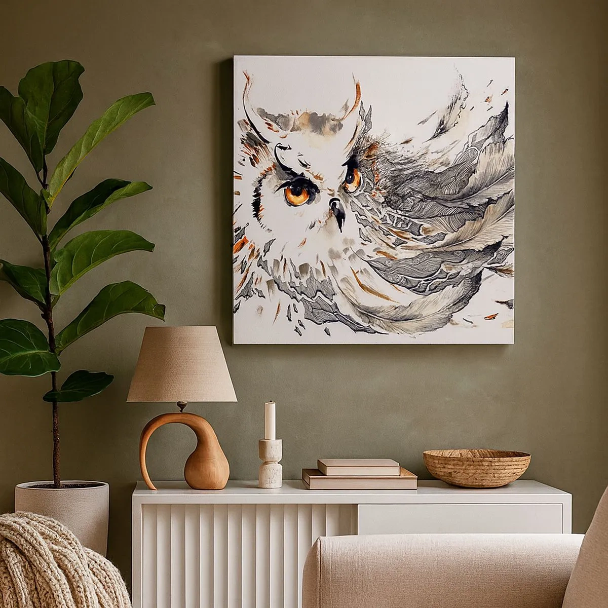 Bild auf Leinwand - Leinwandbild - Sie kam aus der Welt der Magie - 30x30 cm