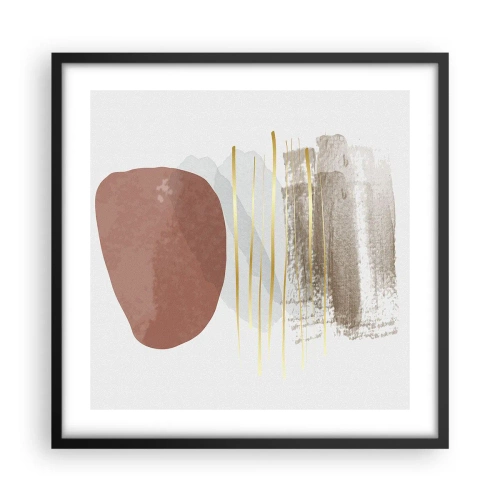 Poster in einem schwarzem Rahmen - Abstrakte Kolonnade - 50x50 cm