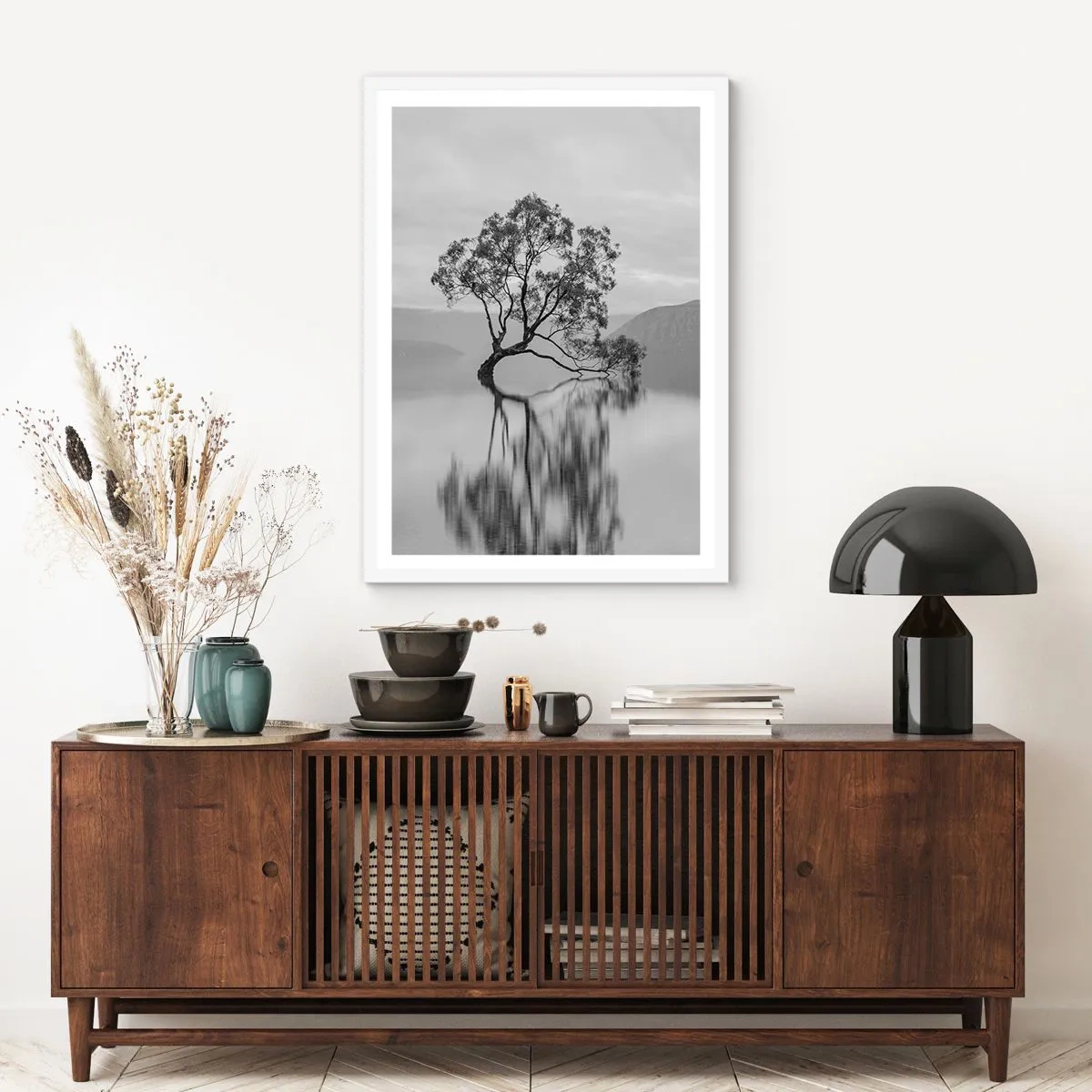 Poster in einem weißen Rahmen - Es gibt so ein Land - 40x50 cm