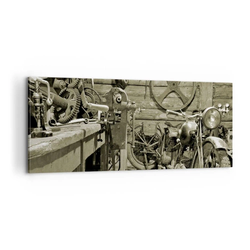 Bild auf Leinwand - Leinwandbild - Im Schuppen von Onkel Władek - 100x40 cm