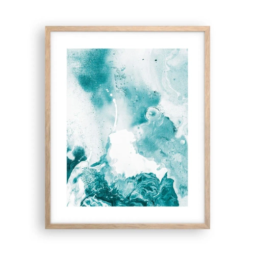 Poster in einem Rahmen aus heller Eiche - Morast von Blau - 40x50 cm