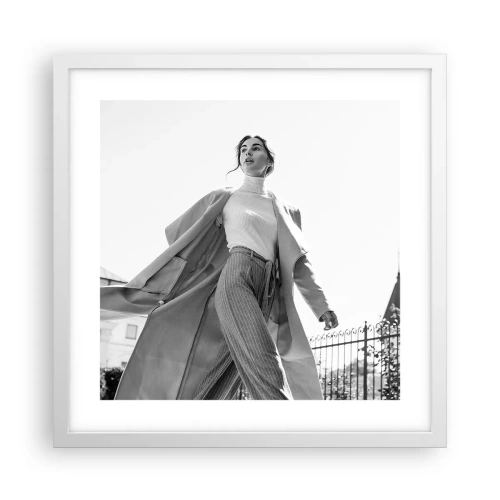 Poster in einem weißen Rahmen - Gehst du mit mir? - 40x40 cm